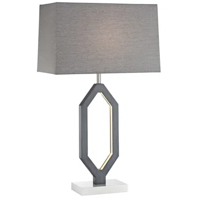 Lite Source Desmond 31" Charcoal Gray Table Lamp With Led Night Light