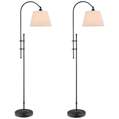 Lite Source Duane 66" Bronze Adjustable Arc Floor Lamps Set Of 2