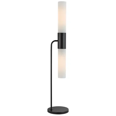 Lite Source Dulance 59 1/2" Frosted Glass Shades Led Floor Lamp In Black
