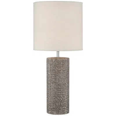 Lite Source Dustin 28 1/2" Dark Brown Ceramic Column Table Lamp