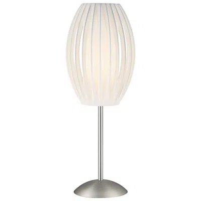 Lite Source Egg 25" Satin Steel And Sica White Modern Table Lamp