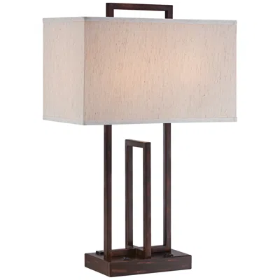 Lite Source Farren 26 1/2" 2-outlet Dark Bronze Table Lamp