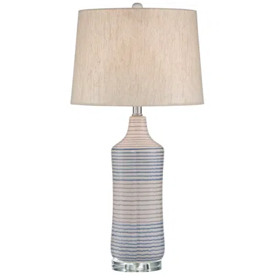 Lite Source Fedella 29 1/2" Coastal Lines Modern Ceramic Table Lamp