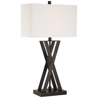 Lite Source Fonda 30" High Dark Bronze Outlet And Usb Table Lamp
