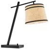 Lite Source Gaines 26" High Black Slanted Base Table Lamp In Black