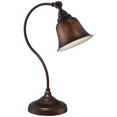 Lite Source Gianna 21" Scroll Arm Antique Copper Desk Lamp