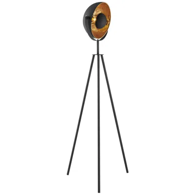 Lite Source Gothard 60 1/4" Black Gold Small Spotlight Tripod Lamp