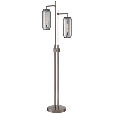 Lite Source Hagen 64" Gunmetal 2-light Industrial Modern Floor Lamp
