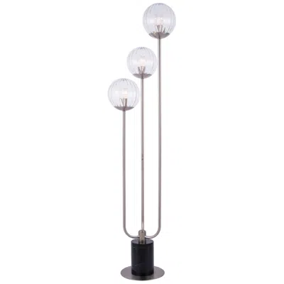 Lite Source Haina 60" High Brushed Nickel 3-light Modern Floor Lamp