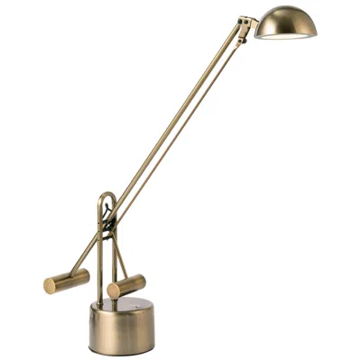 Lite Source Halotech Adjustable Antique Brass Metal Led Modern Desk Lamp