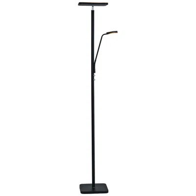 Lite Source Hector 71 3/4" Black Led Torchiere Lamp With Reading Light