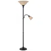 Lite Source Henley Dark Bronze Torchiere Floor Lamp W/ Reading Light