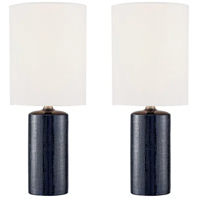 Lite Source Jackie 19" High Navy Blue Accent Table Lamps Set Of 2