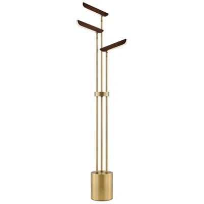 Lite Source Jameson Antique Brass 3-light Led Floor Lamp