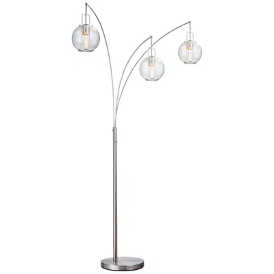 Lite Source Kaira 89" Brushed Nickel 3-light Modern Arc Floor Lamp