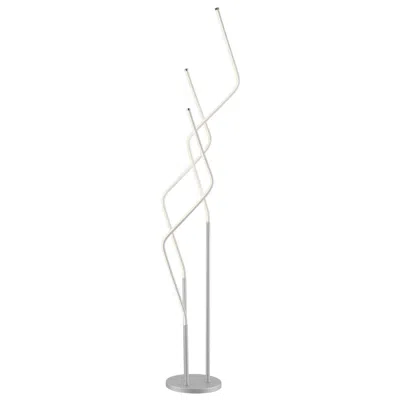 Lite Source Kyler Silver 3-light Led Floor Lamp