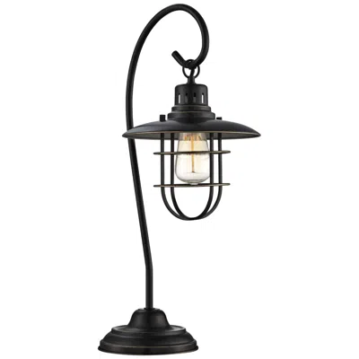 LITE SOURCE LITE SOURCE LATERNA II 23" HIGH DEEP BRONZE METAL TABLE LAMP