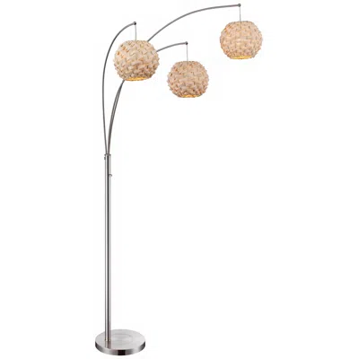Lite Source Linterna 93 1/2" High 3-light Bamboo Arc Floor Lamp