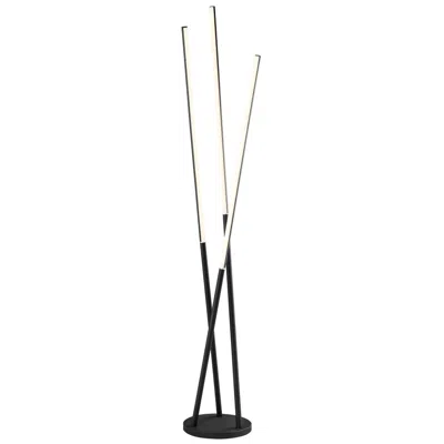 Lite Source Lorant Black 3-light Led Floor Lamp