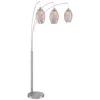 Lite Source Lotuz 85" Chrome 3-light Modern Arc Floor Lamp