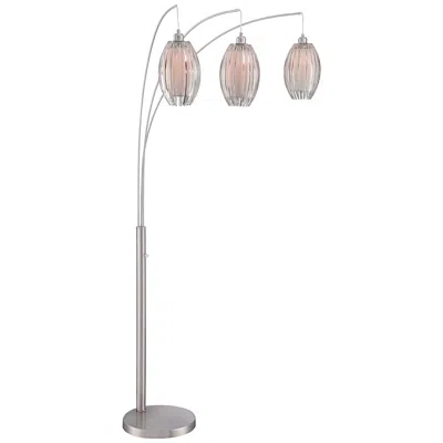 Lite Source Lotuz 85" Chrome 3-light Modern Arc Floor Lamp