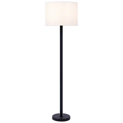 Lite Source Lucci 63" High Black Metal Floor Lamp