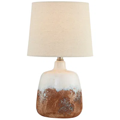 Lite Source Marco 17 1/4" High White And Brown Ceramic Table Lamp