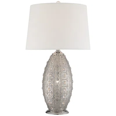 Lite Source Masura 25 1/2" Nickel Night Light Crystal Table Lamp