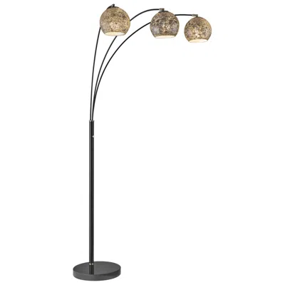 Lite Source Molina 83 1/2" High Matte Black 3-light Arc Floor Lamp