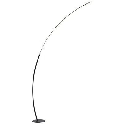 Lite Source Monita 80" Black Led Large Modern Arc Floor Lamp