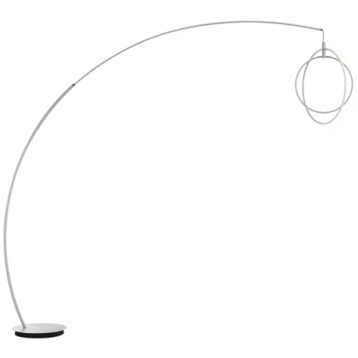 Lite Source Monita 83" Matte Silver 2-light Led Modern Arc Floor Lamp