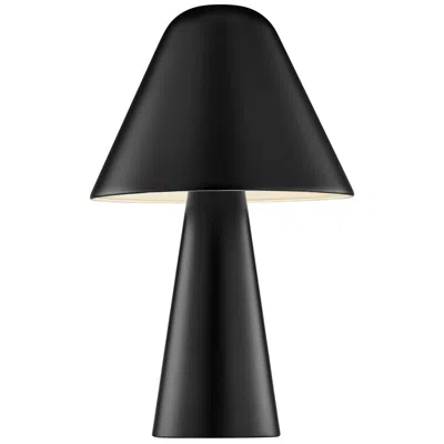 Lite Source Muga 15 3/4" High Black Finish Modern Mushroom Table Lamp