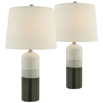 Lite Source Neena 24 1/4" Gray Black Ceramic Table Lamps Set Of 2