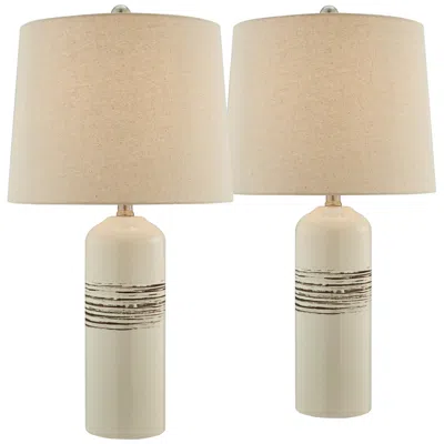 Lite Source Noelle 24 1/4" Natural Ceramic Table Lamps Set Of 2