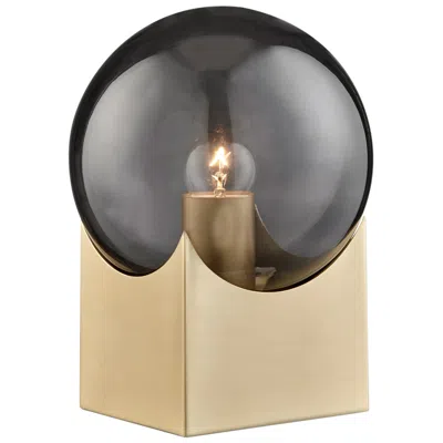 Lite Source Oksena 11" Gold And Smoke Glass Orb Modern Accent Lamp