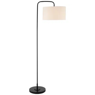Lite Source Orea 64" Black Finish Offset Arm Modern Floor Lamp