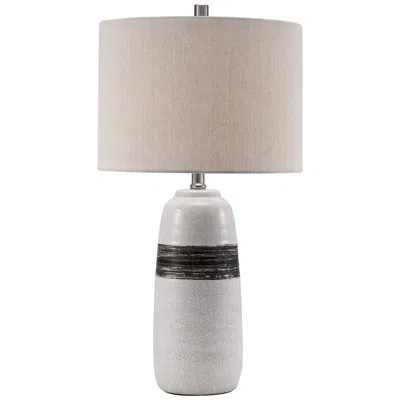 Lite Source Paiva 25 1/2" Gray And Black Crackle Ceramic Table Lamp In White