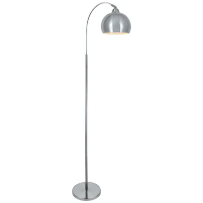 Lite Source Palesa 65 1/2" Polished Steel Dome Floor Lamp