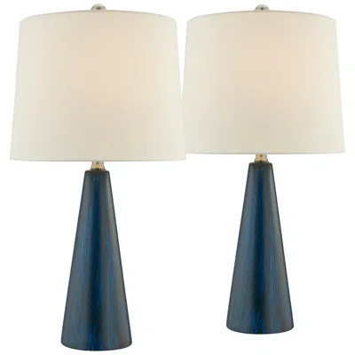 Lite Source Pillan 24 1/4" Blue Ceramic Table Lamps Set Of 2