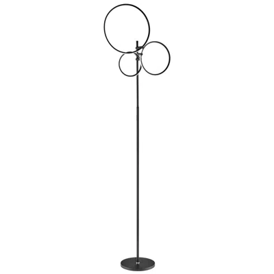 Lite Source Quasim 80" High Black Rings Modern Led Floor Lamp