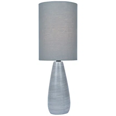 Lite Source Quatro 17" Gray Shade Gray Ceramic Accent Table Lamp