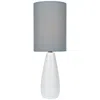 Lite Source Quatro 17" Gray Shade White Ceramic Accent Table Lamp