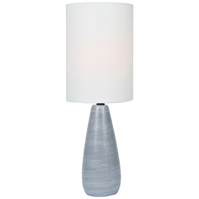 Lite Source Quatro 17" White Shade Gray Ceramic Accent Table Lamp