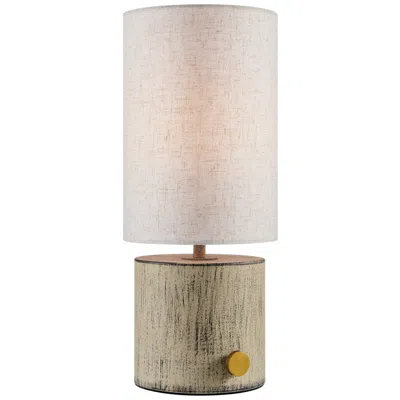 Lite Source Quoba 15 1/4"h Rustic Led Cordless Table Lamp In Gray