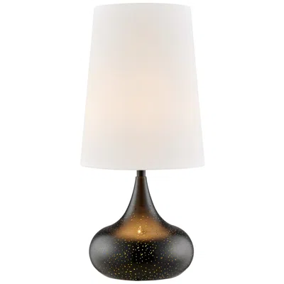 Lite Source Rayssa 30" High Black Glass Table Lamp With Night Light