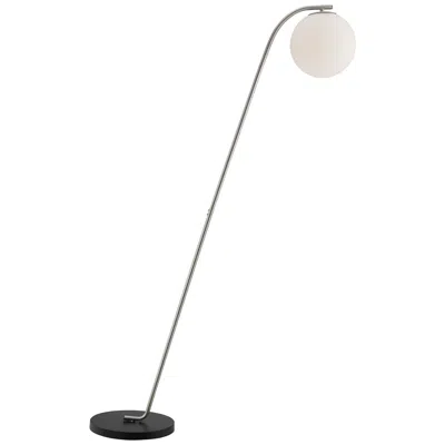 Lite Source Roden 61 1/2" Brushed Nickel And Frost Glass Floor Lamp