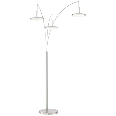 Lite Source Sailee 90" High Brushed Nickel Modern 3-light Led Arc Lamp