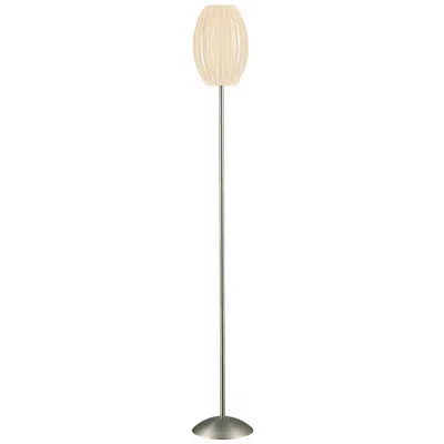 Lite Source Sica 69 1/2" High White And Satin Steel Modern Floor Lamp