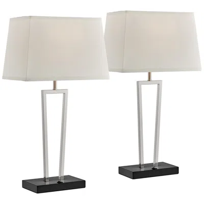 Lite Source Sonnagh 29" Brushed Nickel Usb Table Lamps Set Of 2