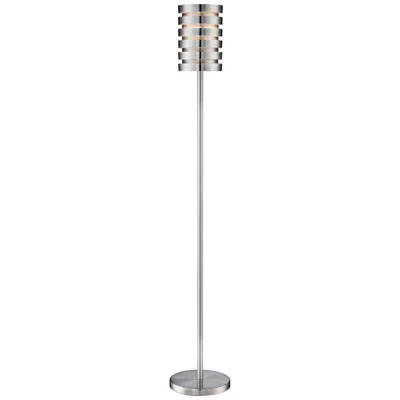 Lite Source Tendrill Ii 62" Modern Silver Aluminum Slat Floor Lamp